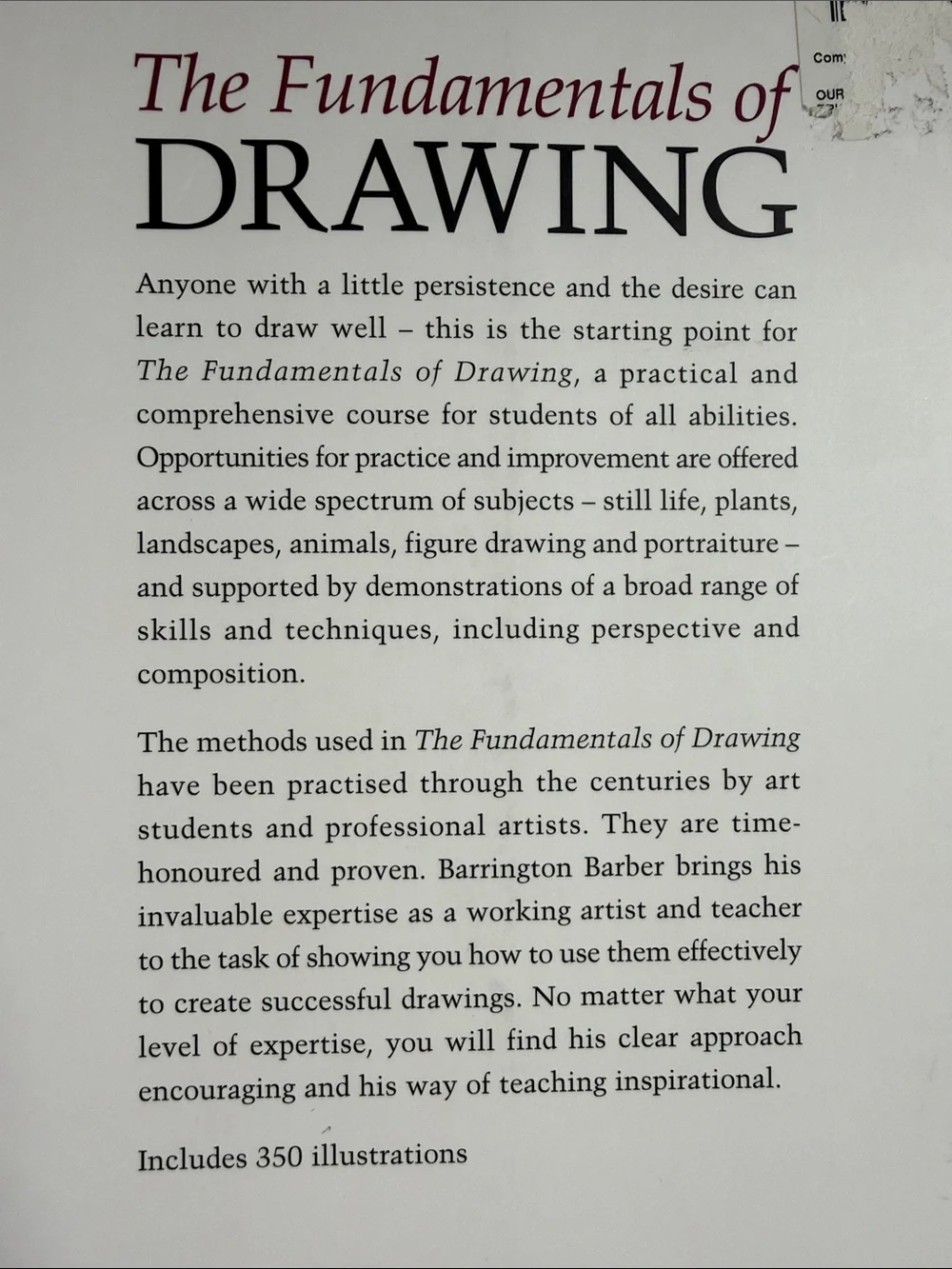 The Fundamentals of Drawing: A Complete Professional Course for Artist